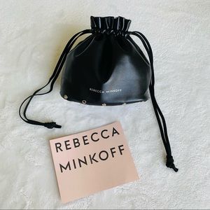Rebecca Minkoff black faux leather pouch NWOT